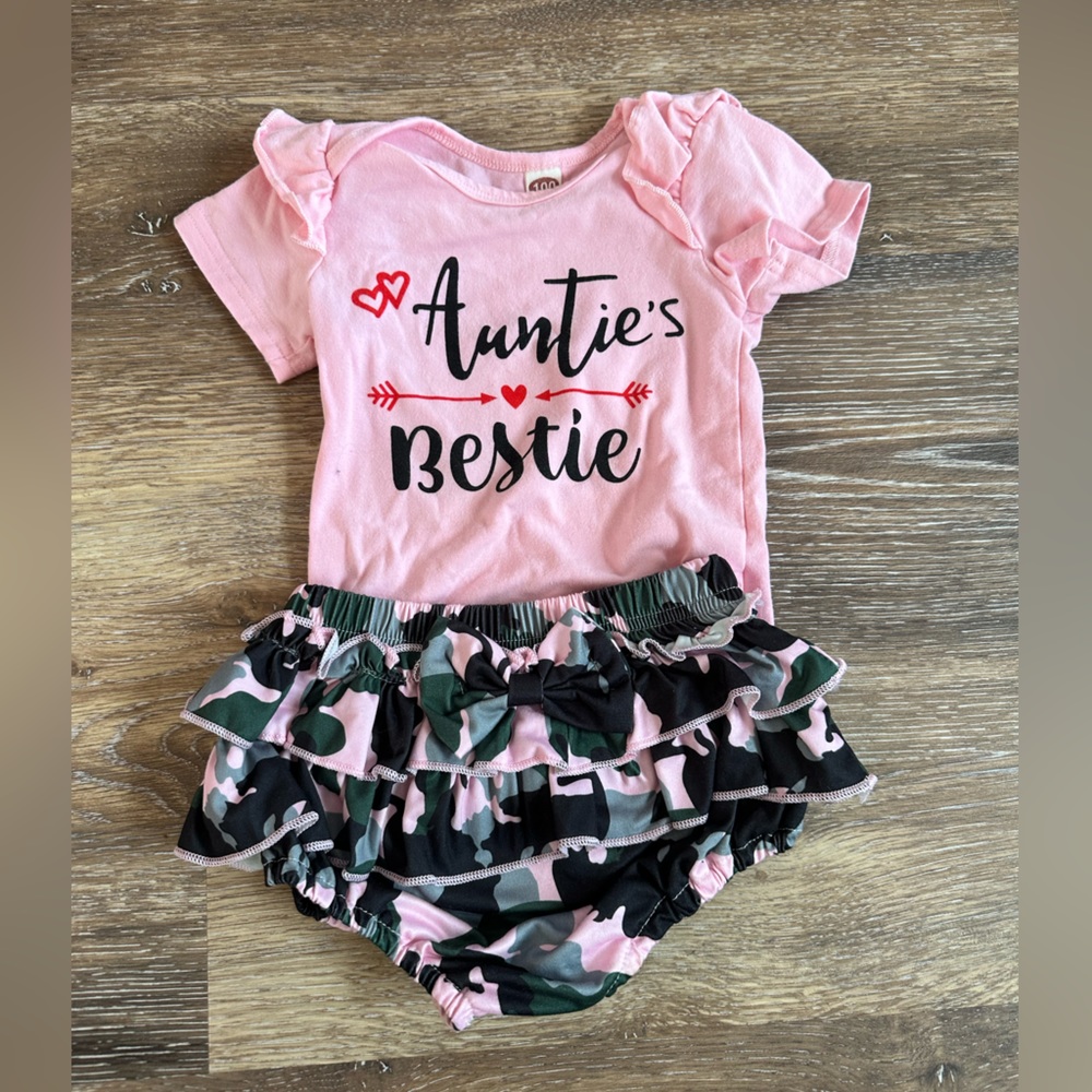 Pink / Camouflage “Auntie’s Bestie” 2Pc set